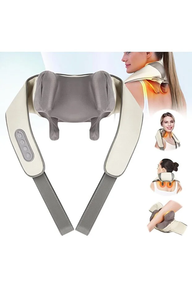 Şarjlı Ovmalı Isıtmalı Boyun Sırtbel Omuz Cihazı Bacak Insan Eli Yoğurma Hissi Veren Masaj Aleti